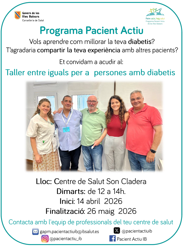 Taller entre iguales para personas con diabetes